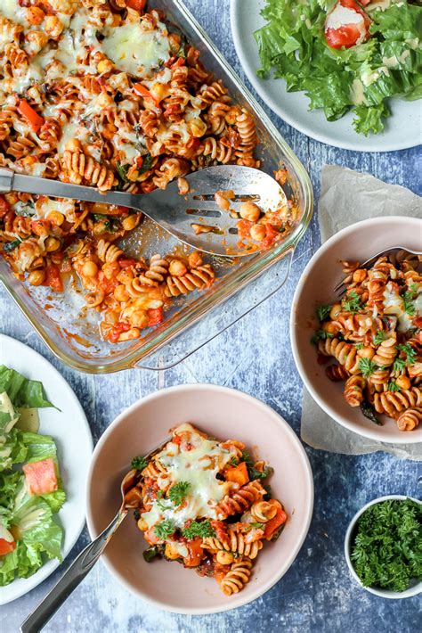 Mediterranean Chickpea Pasta Bake Up Beet Kitchen