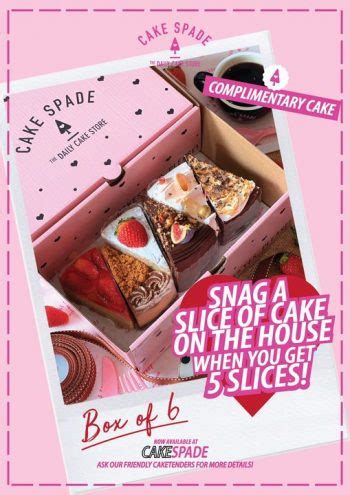 Mar Onward Cake Spade Complimentary Cake Promotion Sg