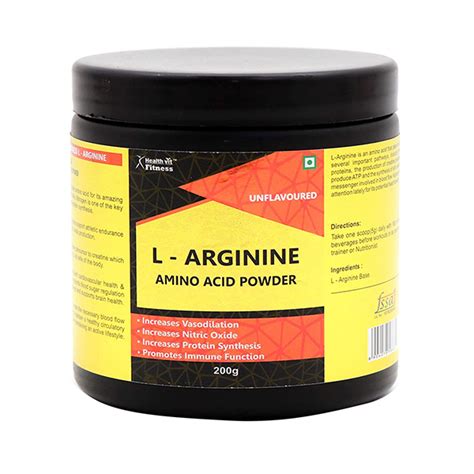 Buy Healthvit Fitness L Arginine Amino Acid Powder Muscle Building And Endurance 200 Gm Online