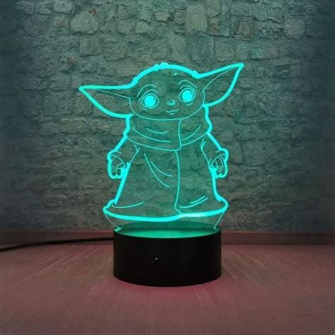 Festival D Illusion Lampe Led Veilleuse Mignon B B Yoda Vous Regarde