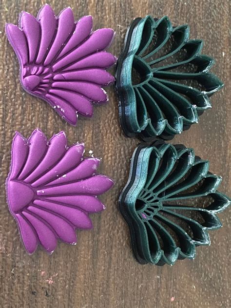 Scallop Art Deco D Stl Files For Polymer Clay Cutters Digital Etsy