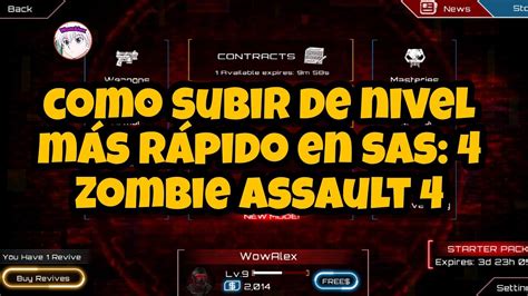 Como Subir de Nivel Más Rápido en Sas 4 Zombie Assault 4 YouTube