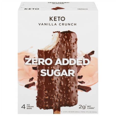 Keto Pint Vanilla Almond Ice Cream Bars 4 Pk Harris Teeter