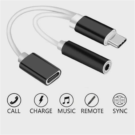 Em Usb C Tipo C Para Auscultadores De Mm Udio Aux Jack E Carga