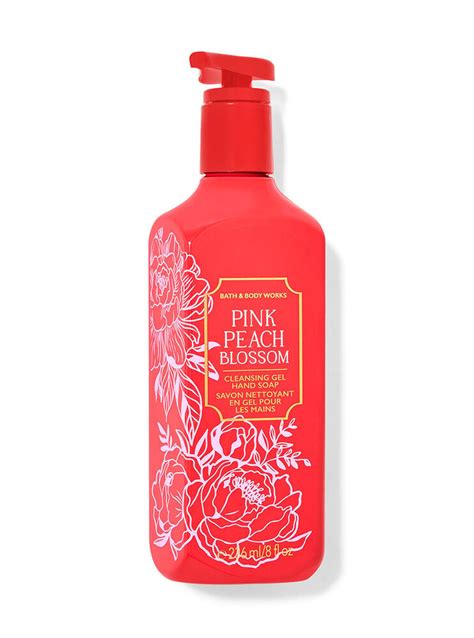 Pink Peach Blossom Cleansing Gel Hand Soap Bath And Body Works