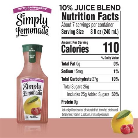 Simply Lemonade With Raspberry All Natural Non Gmo 52 Fl Oz King Soopers