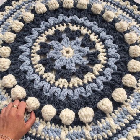 Crochet Mandala Rug in Progress