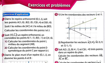 la page 155 Univers Plus Maths 3AC Repère dans le plan Exercice d