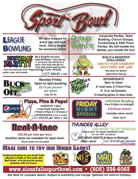 Bowling Specials - Sport Bowl