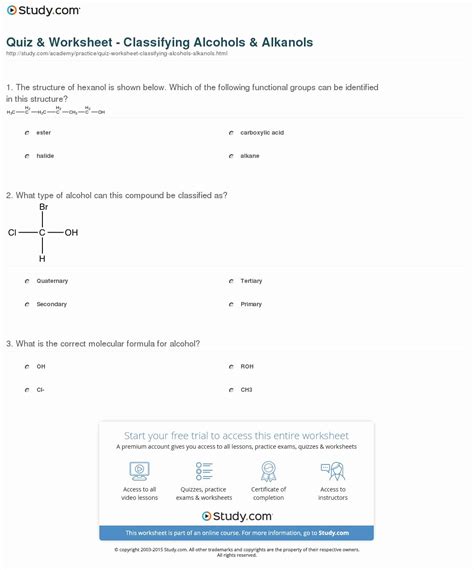 Functional Group Practice Quiz