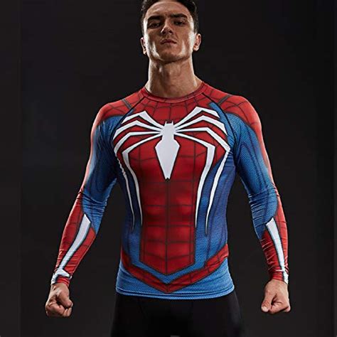 Raglan Sleeve Spiderman 3D Printed T Shirts Men Compression Shirts