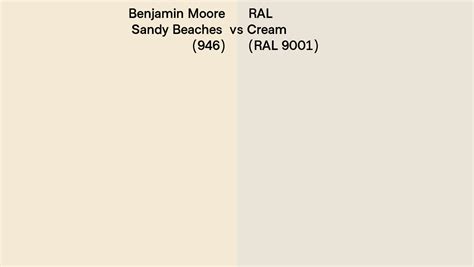 Benjamin Moore Sandy Beaches 946 Vs Ral Cream Ral 9001 Side By Side Comparison