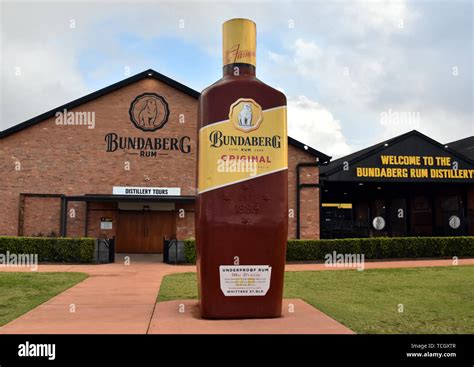 Bundaberg, Australia - Apr 23, 2019. Big Bundy Bottle in front of the ...