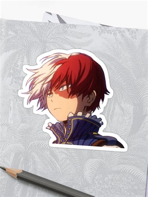 Shoto Todoroki Sticker Sticker By Zoeygold13 Anime Stickers Cute