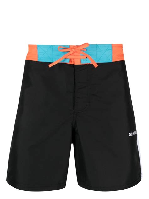 Off White Arrows Print Swim Shorts Farfetch