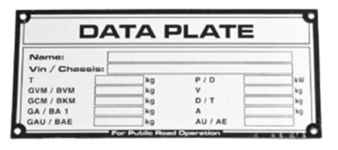 All About Data Plates Automotive Remanufacturers Association