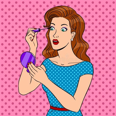 Retro Woman Doing Makeup Stock Illustrations 40 Retro Woman Doing Makeup Stock Illustrations