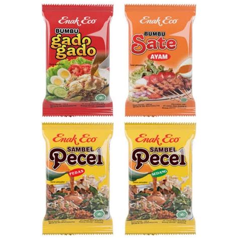 Jual ENAK ECO BUMBU PECEL GADO GADO SATE 185 GRAM Indonesia Shopee