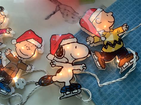 Peanuts Snoopy Lighted Pathway Markers Skating Charlie Brown Christmas