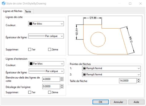 Editeur Outils De Dessin Cote Styles De Cote