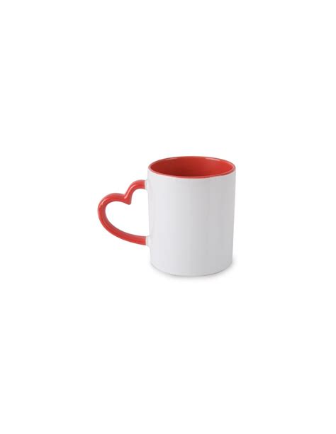 Taza cerámica asa de corazón sublimación