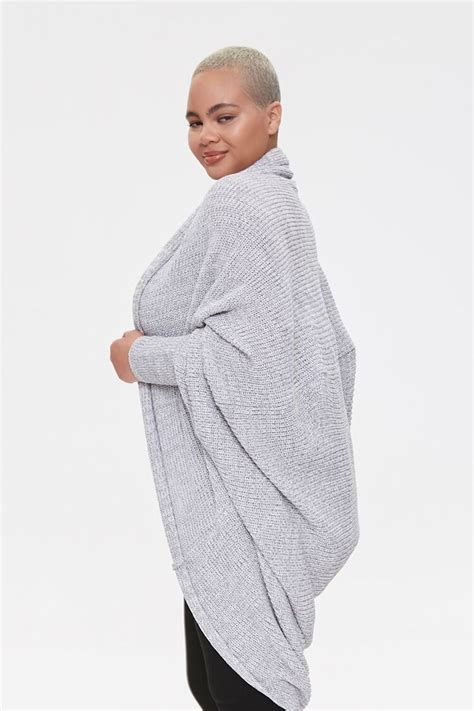 Plus Size Cocoon Cardigan Sweater