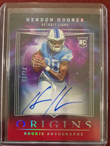 Hendon Hooker Panini Origins Purple Auto Rookie Card Rc Ebay