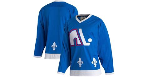 Adidas Synthetic Blue Quebec Nordiques Team Classics Authentic Blank