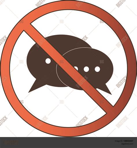 No Chatting Messaging Vector And Photo Free Trial Bigstock