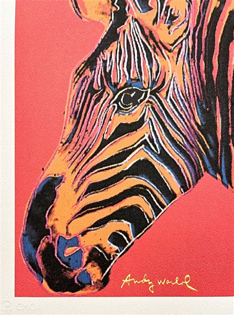 Andy Warhol Grevy S Zebra Signed Certificate Coa Limited Edition