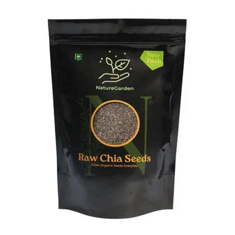 Black Natural Organic Raw Chia Seeds For Human Consumption Packaging