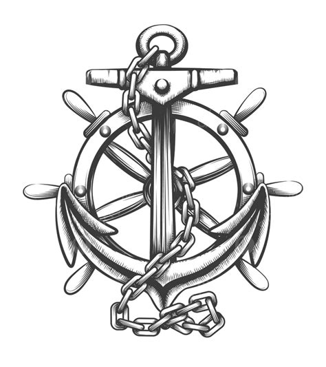 Ship Anchor Vector Hd PNG Images Anchor And Ships Wheel Tattoo In