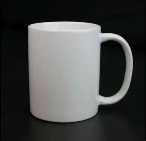 White Plain Promotional Sublimation Mugs Capacity 350 Ml Size