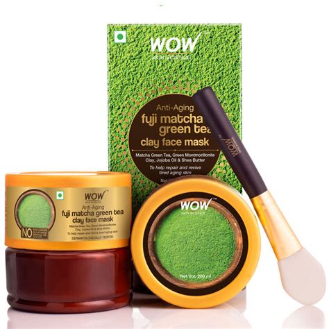 Buy Wow Skin Science Anti Aging Fuji Matcha Green Tea Clay Face Mask