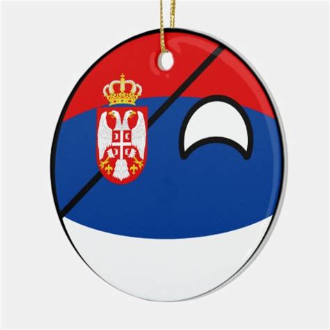 Funny Trending Geeky Serbia Countryball Ceramic Ornament Zazzle