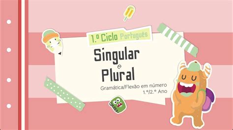 Singular e Plural 1 º 2 º Ano YouTube