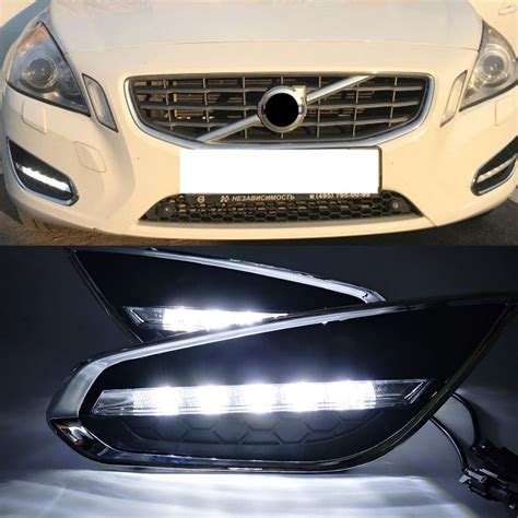 Car DRL LED Daytime Running Lights Daylight Fog Lamp Cover For Volvo