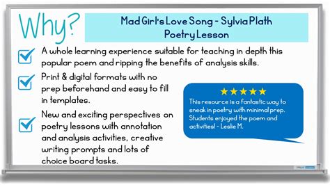 Mad Girl S Love Song By Sylvia Plath Poem Lesson Middle School Poetry