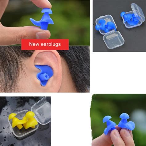 1 Pair Soft Ear Plugs Environmental Silicone Waterproof Dust Proof