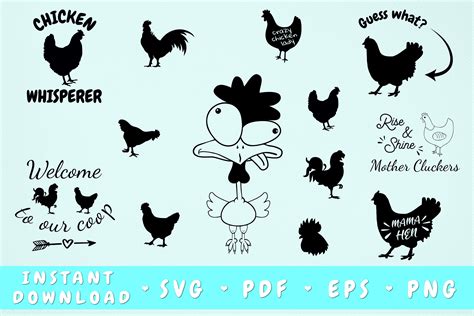 Chicken Svg Bundle Designs By Lemonstudiocreations Thehungryjpeg