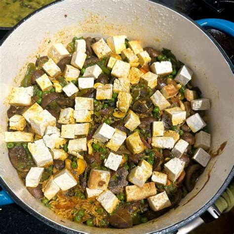 Tofu Paneer Pulao Holy Cow Vegan