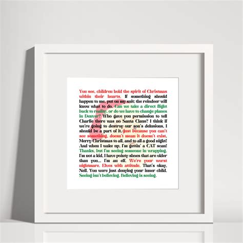 The Santa Clause Movie Quotes Print Christmas Print Digital Print ...