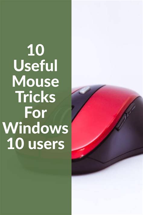 Useful Mouse Tricks For Windows Users Windows Hacking Computer