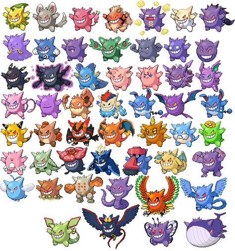 Gengar Fusions Soooo Maaaaany Gengar Pokemon Pokemon Art Gengar