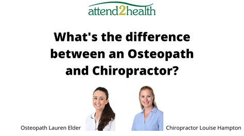 Whats The Difference Between An Osteopath And Chiropractor