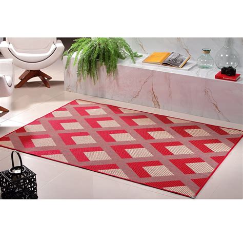 Tapete Sisal Sala X Vermelho S Antiderrapante Shopee Brasil