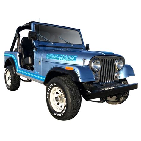 Phoenix Graphix Renegade Vinyl Hood Graphics Kit For 85 86 Jeep Cj7