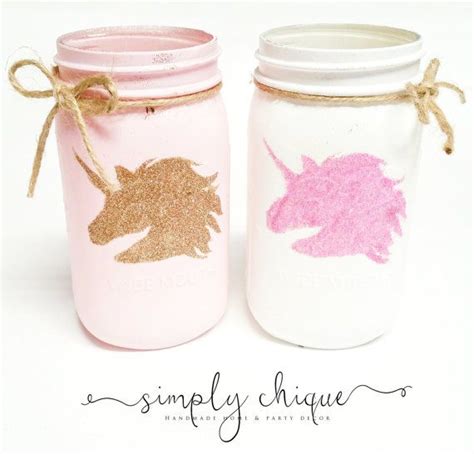 Unicorn Sparkle Mason Jars Mason Jars By Simplychiqueboutique Unicorn