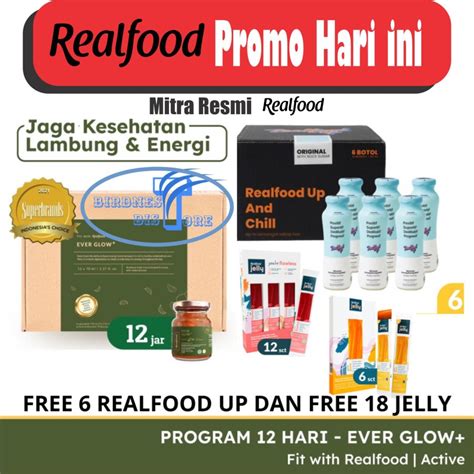 Jual Realfood Ever Glow Plus 12 Jar Free Sesuai Gambar Ongkir Hemat