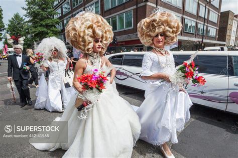 Drag Queens In The Annual Gay Pride Parade London England Superstock